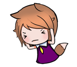 Fox girl 02.5 sticker #9354834