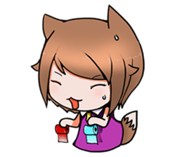 Fox girl 02.5 sticker #9354844