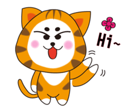 Triangle fat cat sticker #9355208