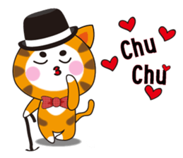 Triangle fat cat sticker #9355213