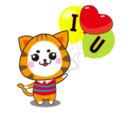 Triangle fat cat sticker #9355232