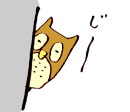 Japanese greeting(by owl) sticker #9355921