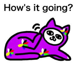 cat with the japanese design sticker #9356454