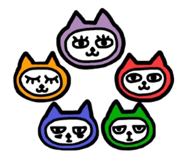 cat with the japanese design sticker #9356472