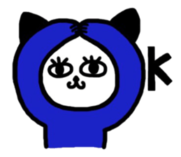 cat with the japanese design sticker #9356475