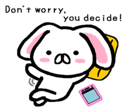 Vague answer lop-eared rabbit TAREMIN! sticker #9356728