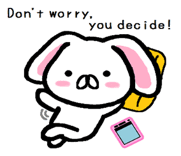 Vague answer lop-eared rabbit TAREMIN! sticker #9356728