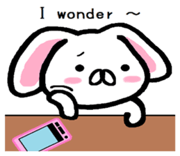 Vague answer lop-eared rabbit TAREMIN! sticker #9356732