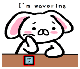 Vague answer lop-eared rabbit TAREMIN! sticker #9356733