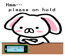 Vague answer lop-eared rabbit TAREMIN! sticker #9356734