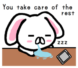 Vague answer lop-eared rabbit TAREMIN! sticker #9356735