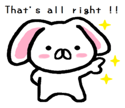 Vague answer lop-eared rabbit TAREMIN! sticker #9356736