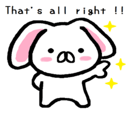 Vague answer lop-eared rabbit TAREMIN! sticker #9356736