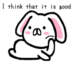 Vague answer lop-eared rabbit TAREMIN! sticker #9356737