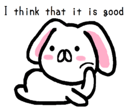 Vague answer lop-eared rabbit TAREMIN! sticker #9356737