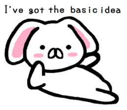 Vague answer lop-eared rabbit TAREMIN! sticker #9356738
