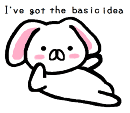 Vague answer lop-eared rabbit TAREMIN! sticker #9356738