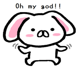 Vague answer lop-eared rabbit TAREMIN! sticker #9356749