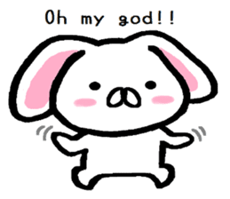 Vague answer lop-eared rabbit TAREMIN! sticker #9356749