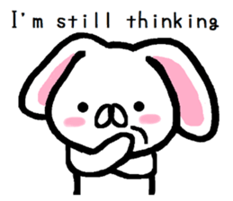 Vague answer lop-eared rabbit TAREMIN! sticker #9356750