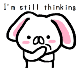 Vague answer lop-eared rabbit TAREMIN! sticker #9356750