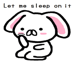 Vague answer lop-eared rabbit TAREMIN! sticker #9356751