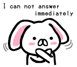 Vague answer lop-eared rabbit TAREMIN! sticker #9356752