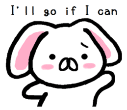 Vague answer lop-eared rabbit TAREMIN! sticker #9356753