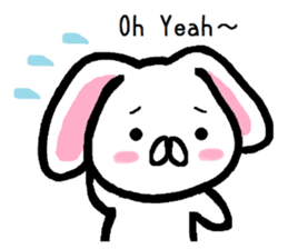 Vague answer lop-eared rabbit TAREMIN! sticker #9356754