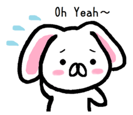 Vague answer lop-eared rabbit TAREMIN! sticker #9356754