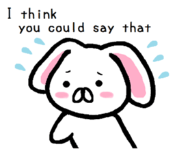 Vague answer lop-eared rabbit TAREMIN! sticker #9356755