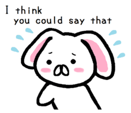Vague answer lop-eared rabbit TAREMIN! sticker #9356755