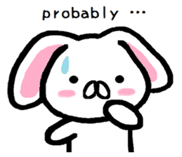 Vague answer lop-eared rabbit TAREMIN! sticker #9356756