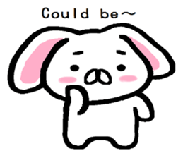 Vague answer lop-eared rabbit TAREMIN! sticker #9356757