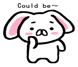 Vague answer lop-eared rabbit TAREMIN! sticker #9356757