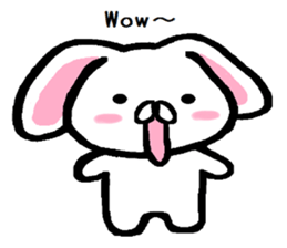 Vague answer lop-eared rabbit TAREMIN! sticker #9356759