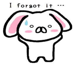 Vague answer lop-eared rabbit TAREMIN! sticker #9356763