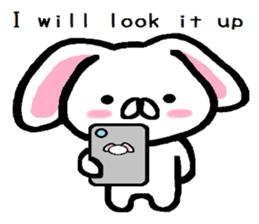 Vague answer lop-eared rabbit TAREMIN! sticker #9356766