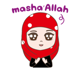 Cute Muslim girl, her name is LAILA. sticker #9357532