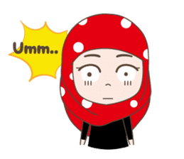 Cute Muslim girl, her name is LAILA. sticker #9357539