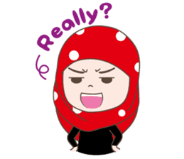 Cute Muslim girl, her name is LAILA. sticker #9357542