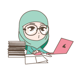 Cute Muslim girl, her name is LAILA. sticker #9357546
