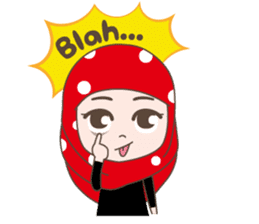 Cute Muslim girl, her name is LAILA. sticker #9357554