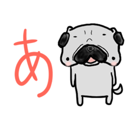 oosaka pug sticker sticker #9357699