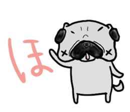 oosaka pug sticker sticker #9357700