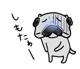 oosaka pug sticker sticker #9357703