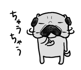 oosaka pug sticker sticker #9357705