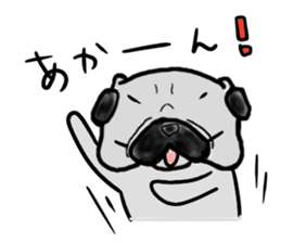 oosaka pug sticker sticker #9357710