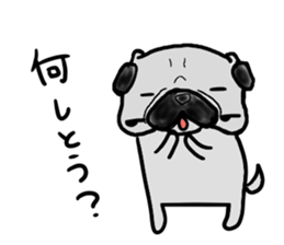 oosaka pug sticker sticker #9357711