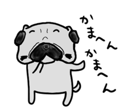 oosaka pug sticker sticker #9357713